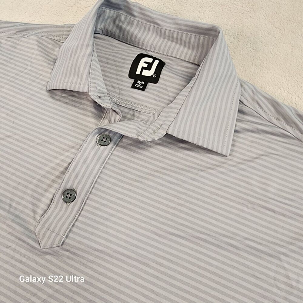 FootJoy Polo Mens Large Grey Casual Golf Travel Business Cavalier Golf Club